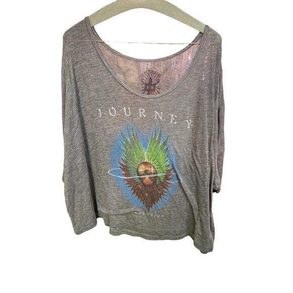 JOURNEY Official "Evolution" Oversized Boxy Sheer Burnout T-Shirt by Chaser S/M - Picture 1 of 5